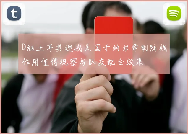 D组土耳其迎战美国于纳尔牵制防线作用值得观察与队友配合效果